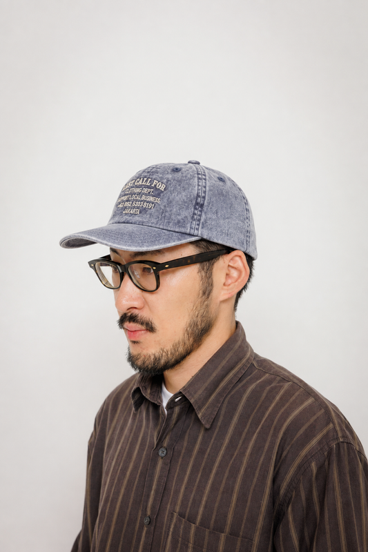 Casquette Support Local Business Oldgrey et Vaporous Grey Last Call For, coton stone wash — photo produit 03