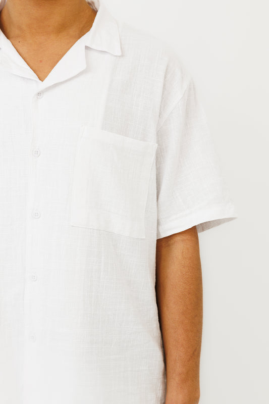 White "Canggu" Linen Shirt
