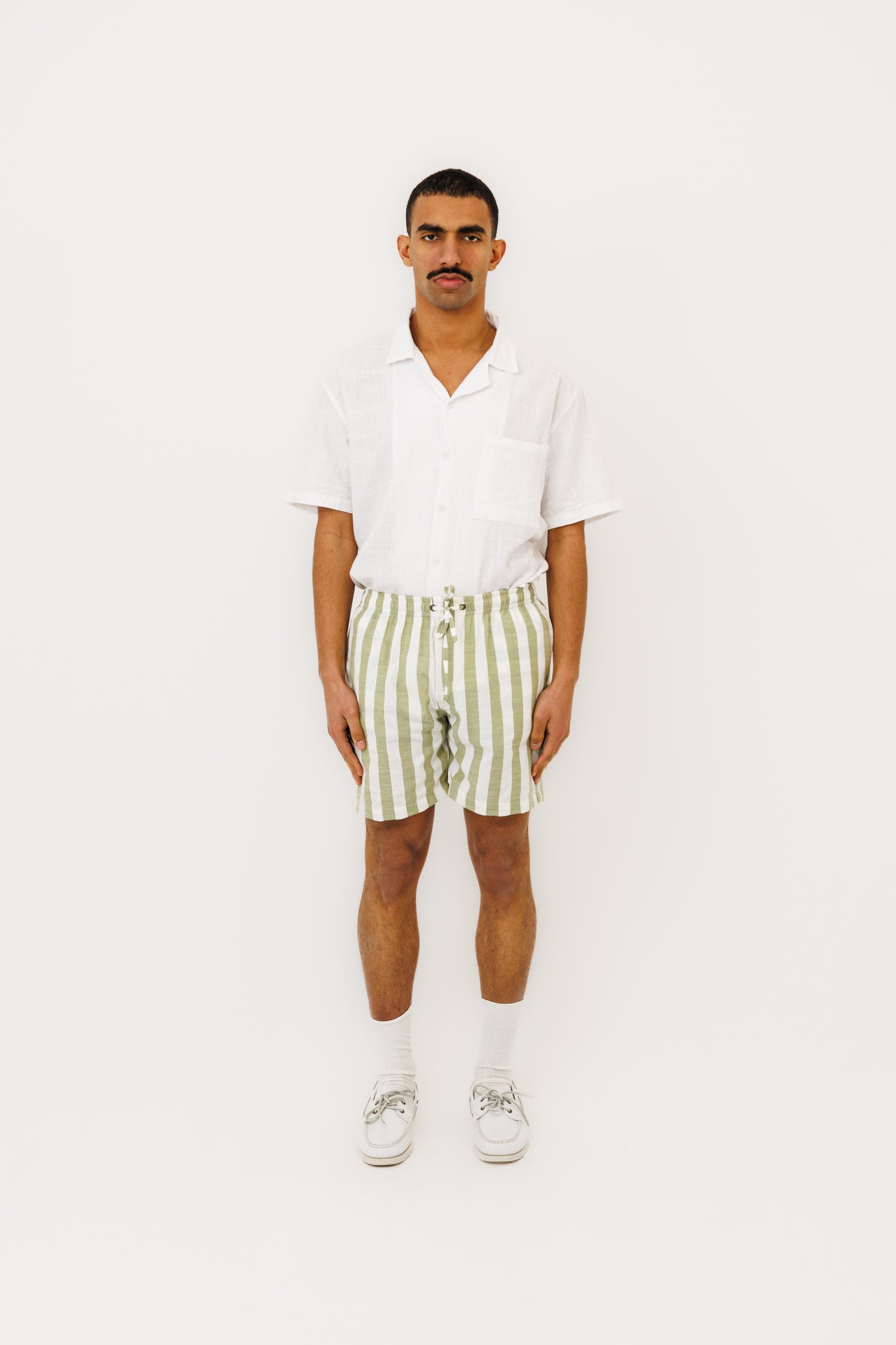 Le Short "Seseh" icon Stripe Matcha