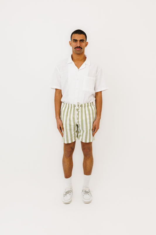 Le Short "Seseh" icon Stripe Matcha