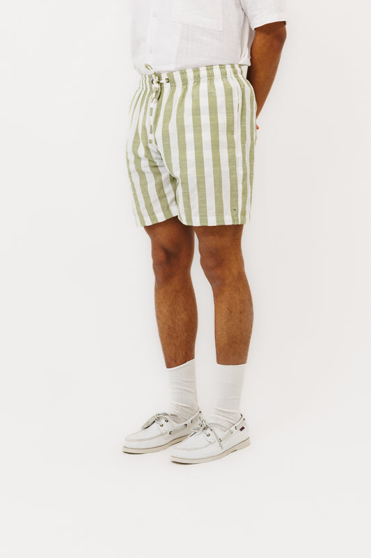 Le Short "Seseh" icon Stripe Matcha