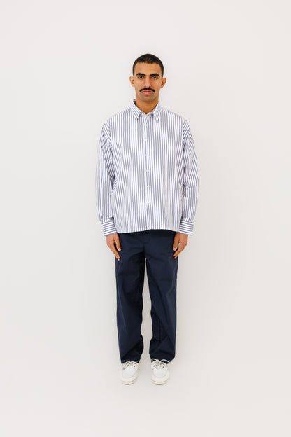 La chemise "Seseh" ML Stripe White & Blue