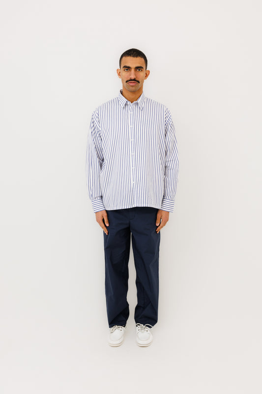 La chemise "Seseh" ML Stripe White & Blue