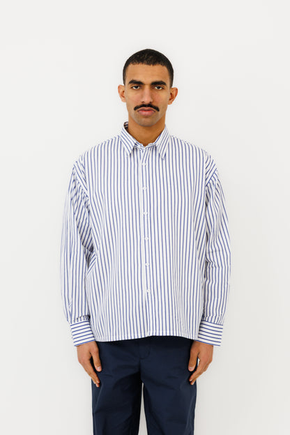 La chemise "Seseh" ML Stripe White & Blue