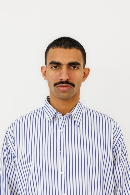La chemise "Seseh" ML Stripe White & Blue