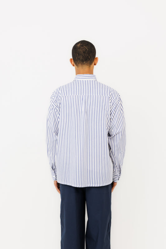 La chemise "Seseh" ML Stripe White & Blue