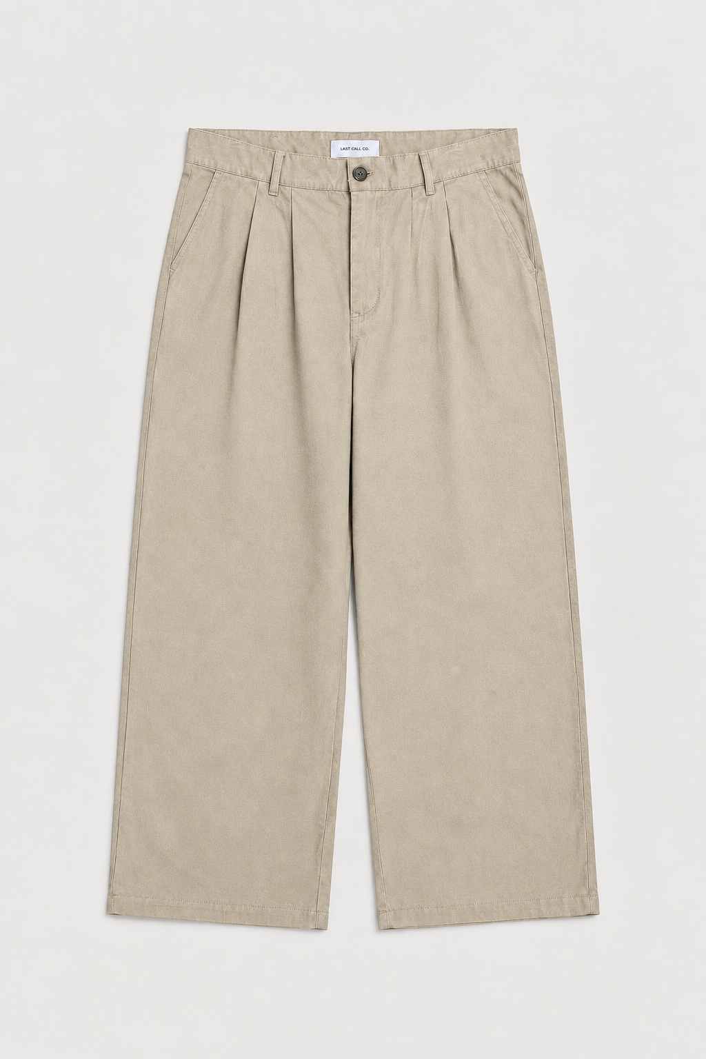 Pantalon Deiba Soybean 5 Last Call For, coupe ample à double pince en coton Tebal — photo produit 01