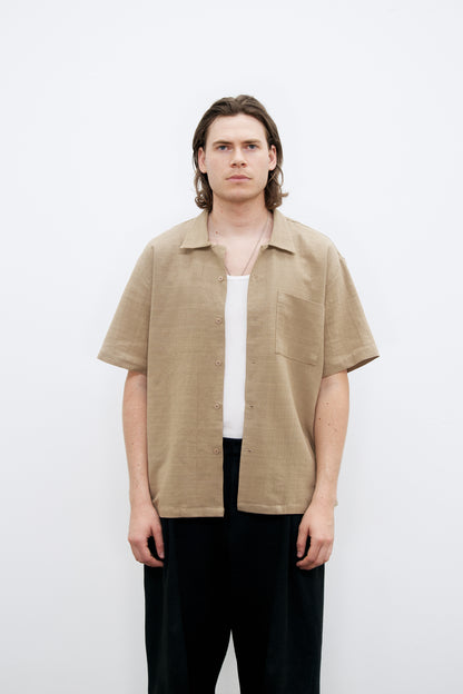 Almond "Canggu" Linen Shirt