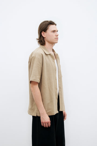 Almond "Canggu" Linen Shirt