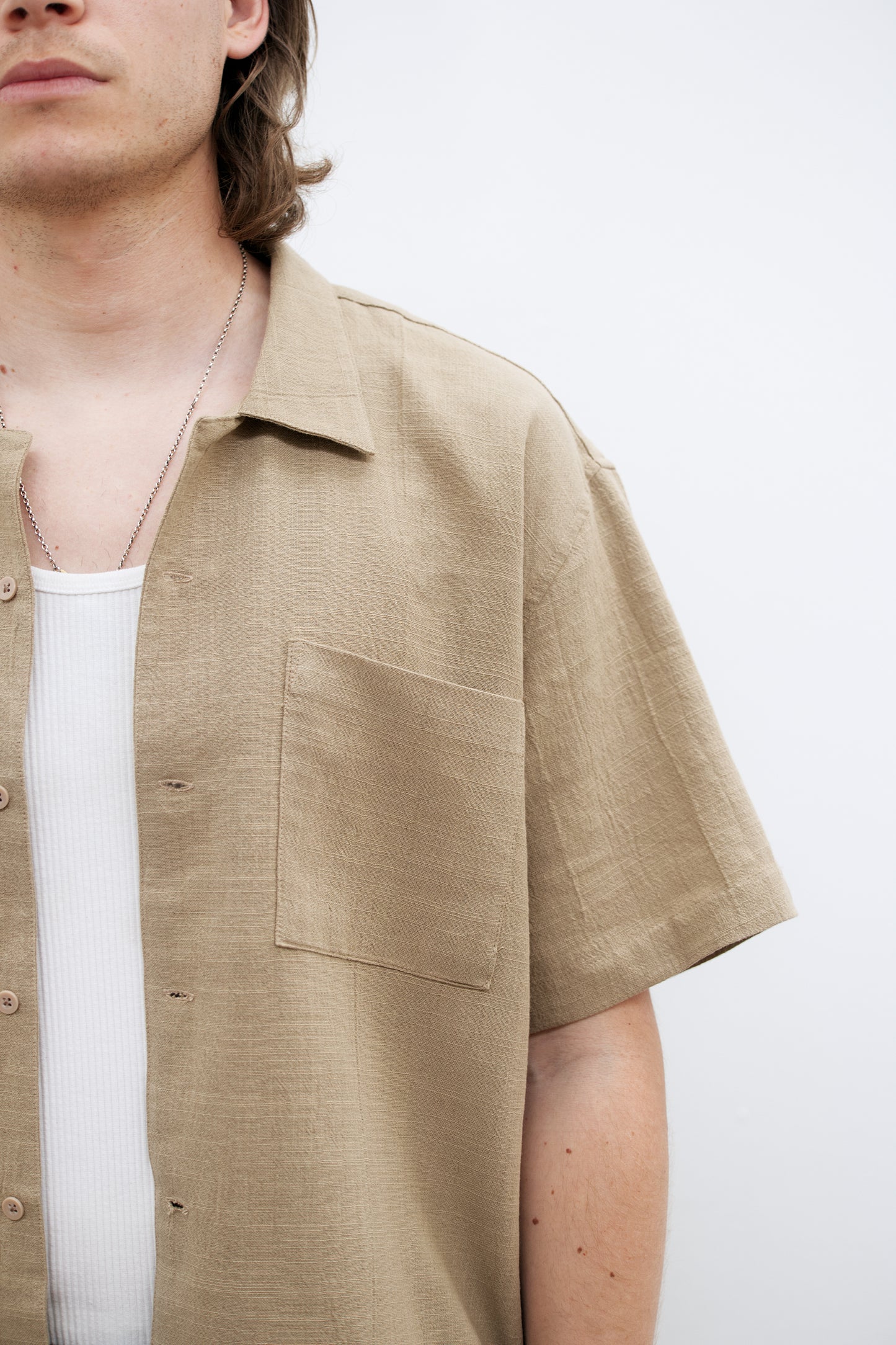 Almond "Canggu" Linen Shirt