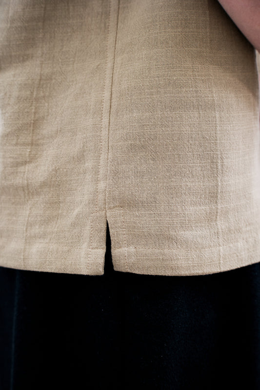 Almond "Canggu" Linen Shirt