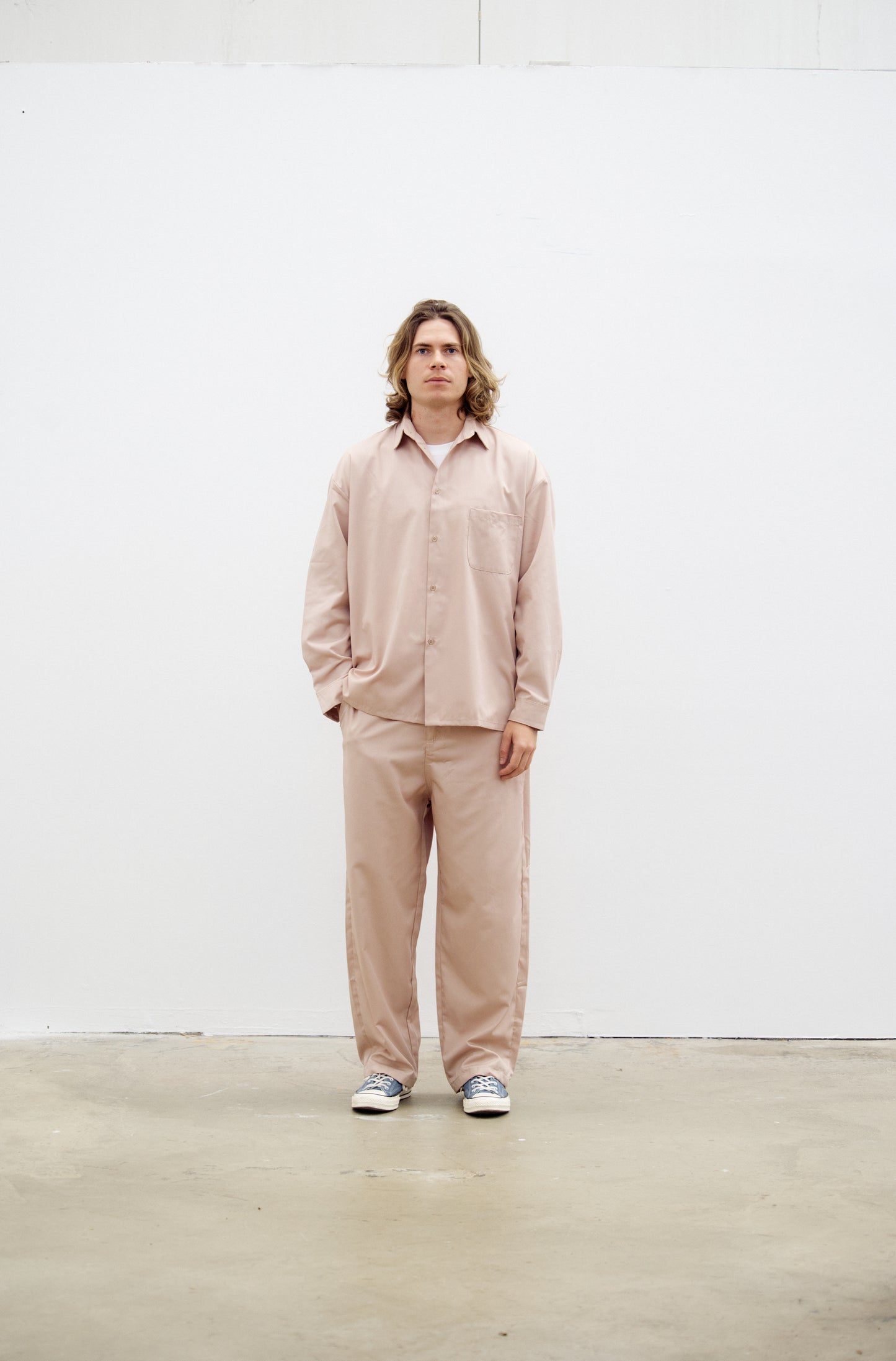 "Jakarta" shirt in Calista Drill marzipan