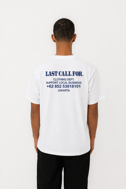 Le Tee-Shirt "Support Local Business" White/Flint