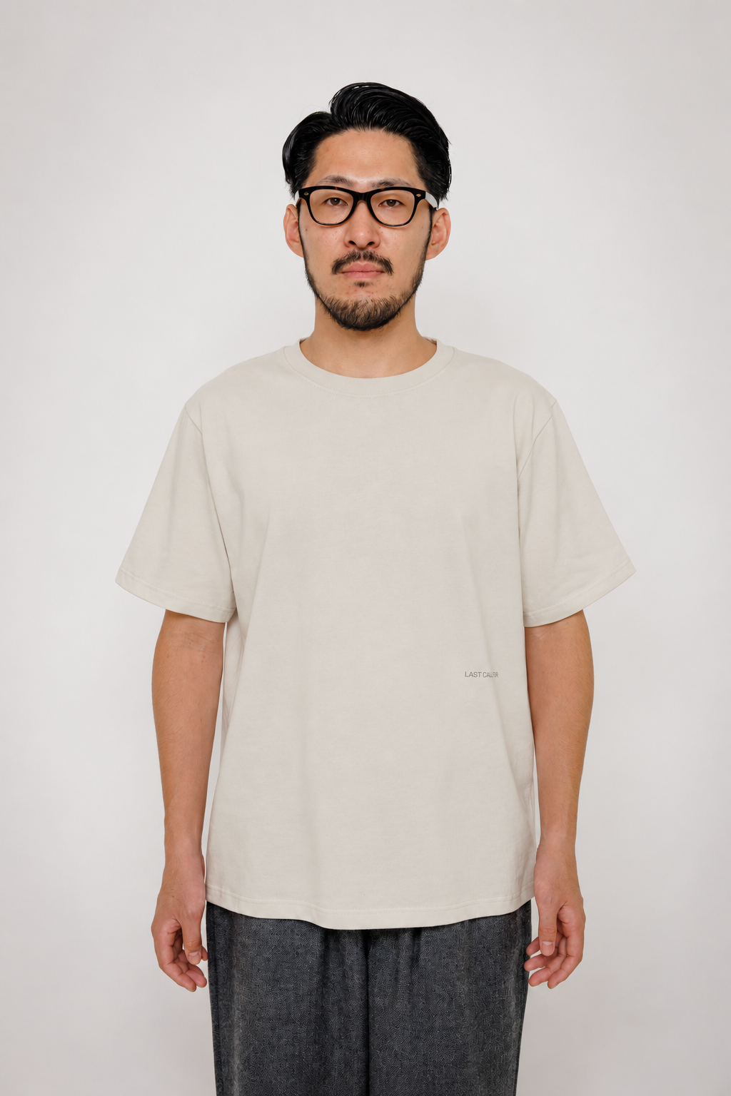 Tee-shirt Logo Box beige et Turkish Coffee Last Call For, matière Sorona — photo produit 02