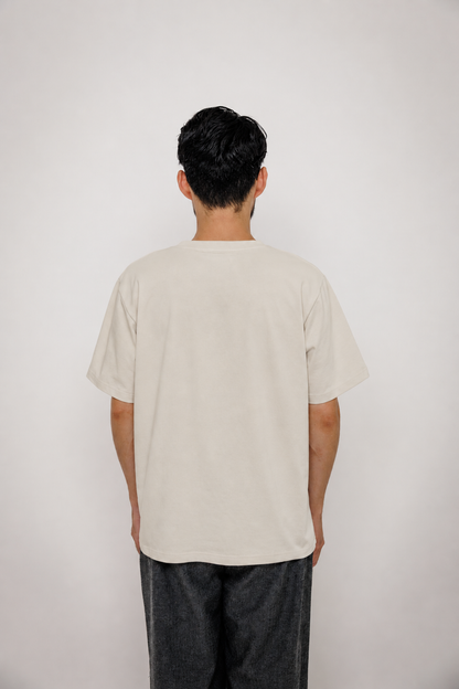 Tee-shirt Logo Box beige et Turkish Coffee Last Call For, matière Sorona — photo produit 03