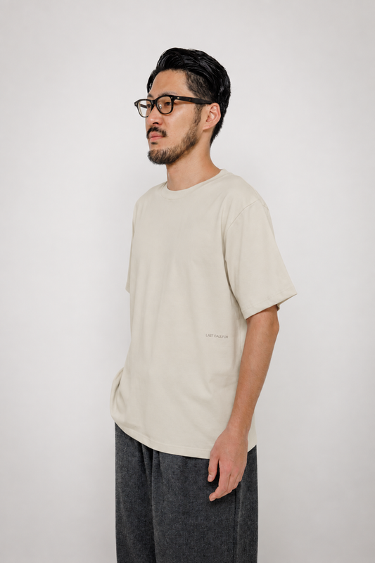 Tee-shirt Logo Box beige et Turkish Coffee Last Call For, matière Sorona — photo produit 04