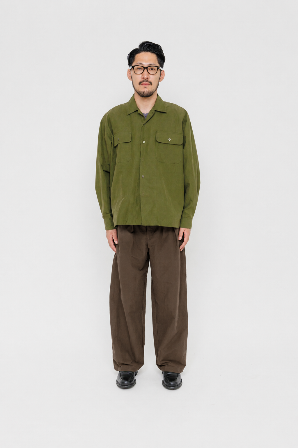 Pantalon Deiba Brown 600 Last Call For, coupe ample à double pince en Ottoman Tech — photo produit 02