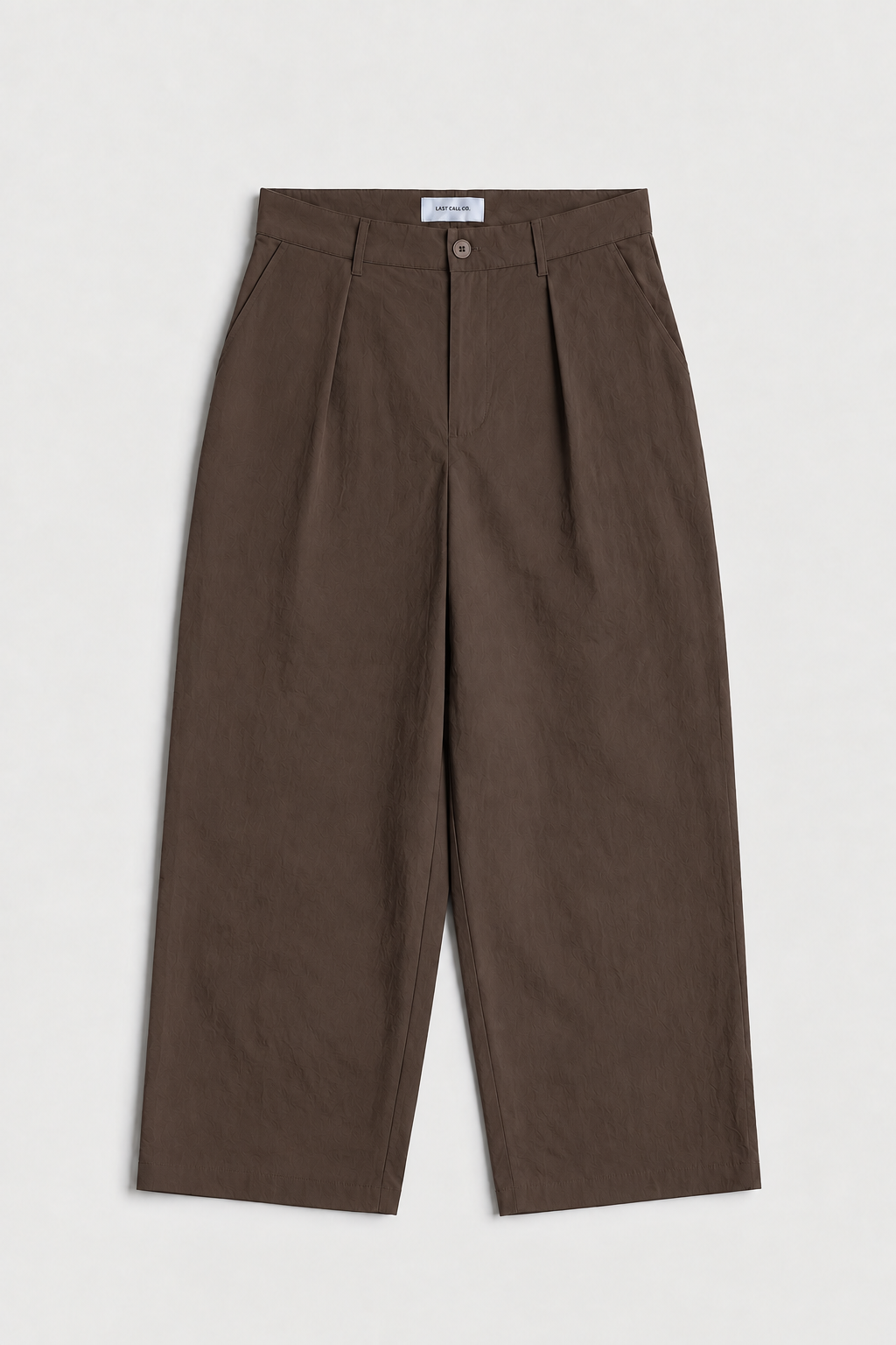 Pantalon Deiba Brown 600 Last Call For, coupe ample à double pince en Ottoman Tech — photo produit 01