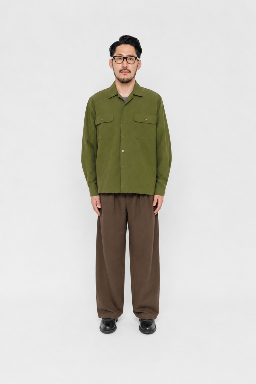 Pantalon Deiba Brown 600 Last Call For, coupe ample à double pince en Ottoman Tech — photo produit 07