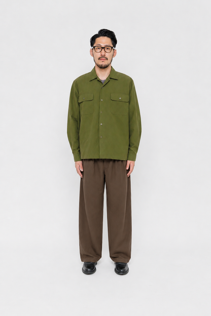 Pantalon Deiba Brown 600 Last Call For, coupe ample à double pince en Ottoman Tech — photo produit 07