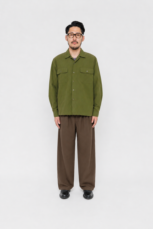 Pantalon Deiba Brown 600 Last Call For, coupe ample à double pince en Ottoman Tech — photo produit 07