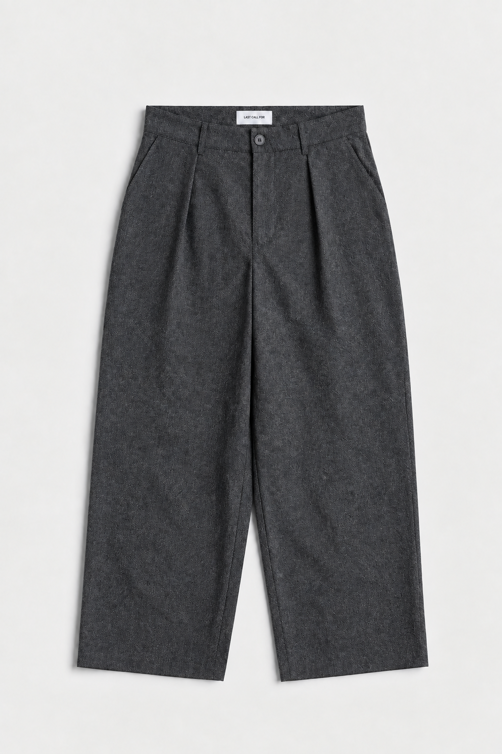 Pantalon Deiba Grey Last Call For, coupe ample à double pince en mélange laine et polyester — photo produit 01