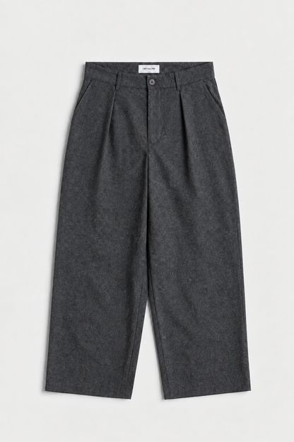 Pantalon Deiba Grey Last Call For, coupe ample à double pince en mélange laine et polyester — photo produit 01