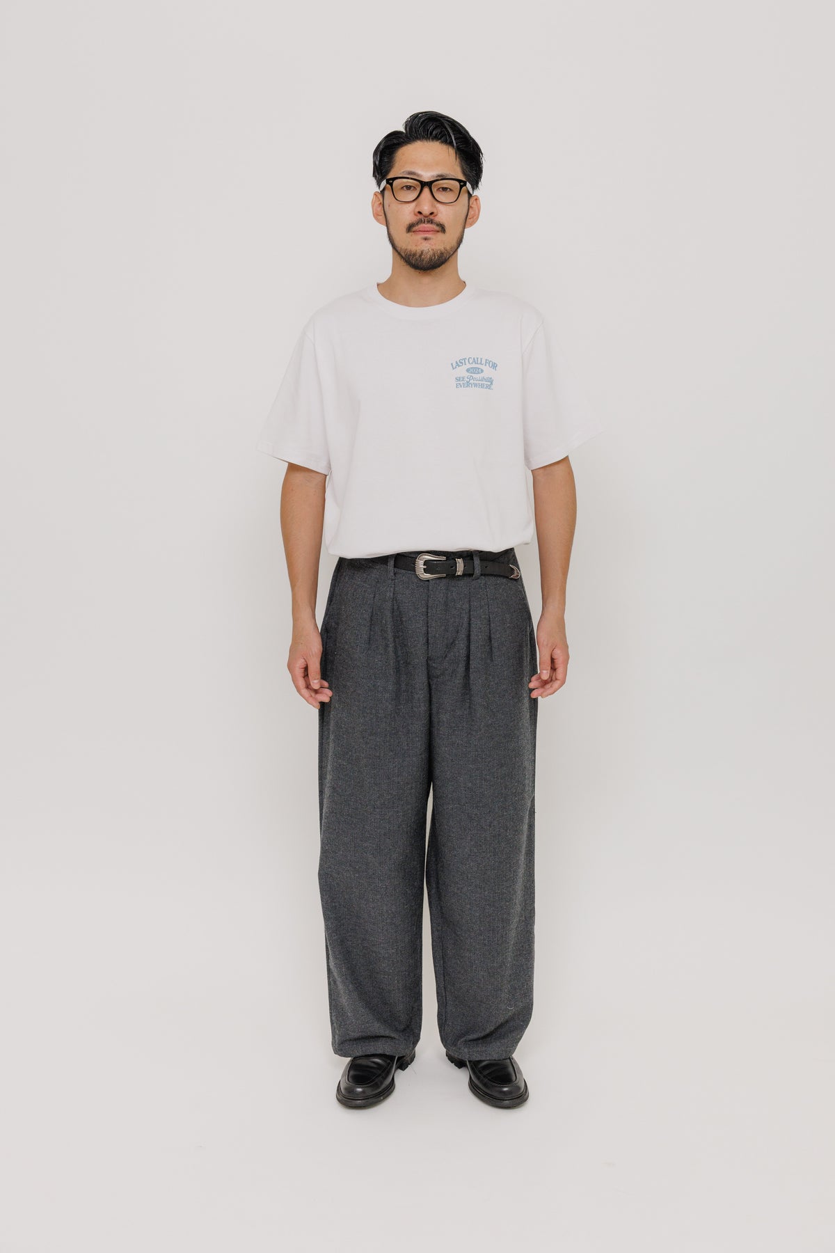 Pantalon Deiba Grey Last Call For, coupe ample à double pince en mélange laine et polyester — photo produit 04
