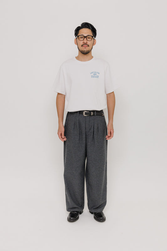 Pantalon Deiba Grey Last Call For, coupe ample à double pince en mélange laine et polyester — photo produit 04