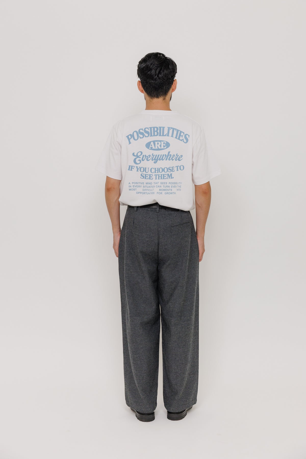 Pantalon Deiba Grey Last Call For, coupe ample à double pince en mélange laine et polyester — photo produit 06