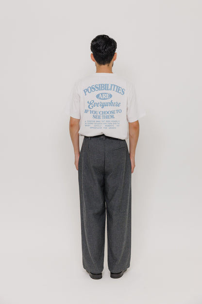 Pantalon Deiba Grey Last Call For, coupe ample à double pince en mélange laine et polyester — photo produit 06