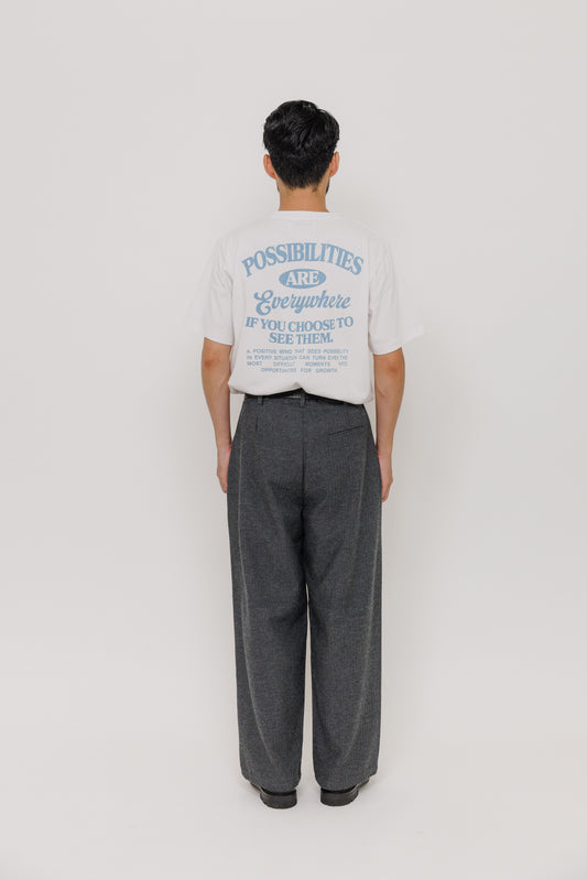 Pantalon Deiba Grey Last Call For, coupe ample à double pince en mélange laine et polyester — photo produit 06