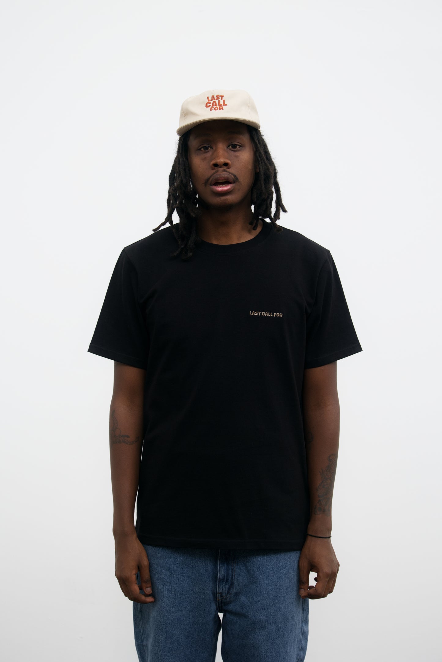 Cotton T-shirt "Last Call For" Black