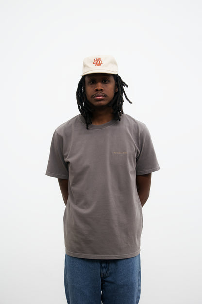 Cotton T-shirt "Last Call For" Cool Gray