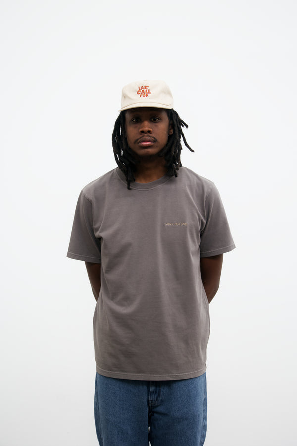 Tee-shirt en Coton "Last Call For" Cool Gray