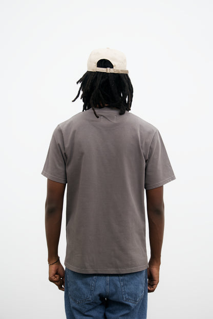 Cotton T-shirt "Last Call For" Cool Gray