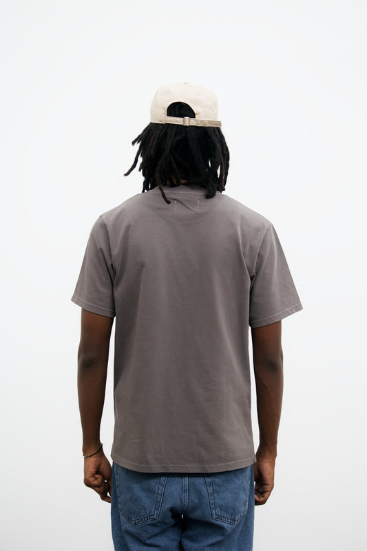 Cotton T-shirt "Last Call For" Cool Gray