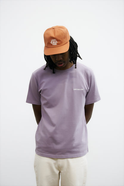Tee-shirt en Coton "Last Call For" Lavender