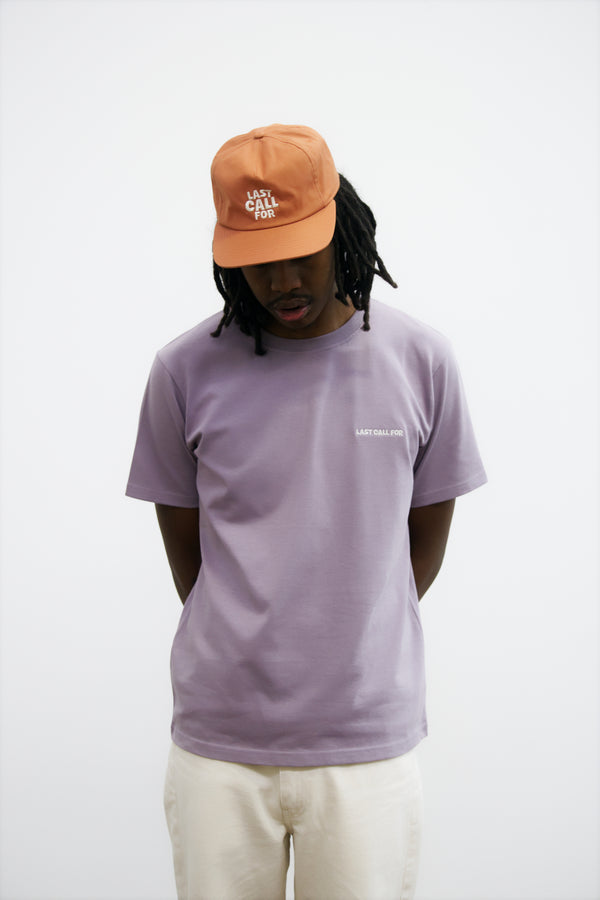 Tee-shirt en Coton "Last Call For" Lavender