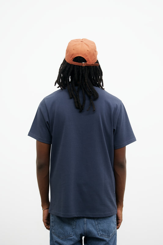 Cotton T-shirt "Last Call For" Navy