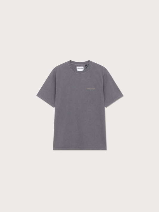 Cotton T-shirt "Last Call For" Cool Gray