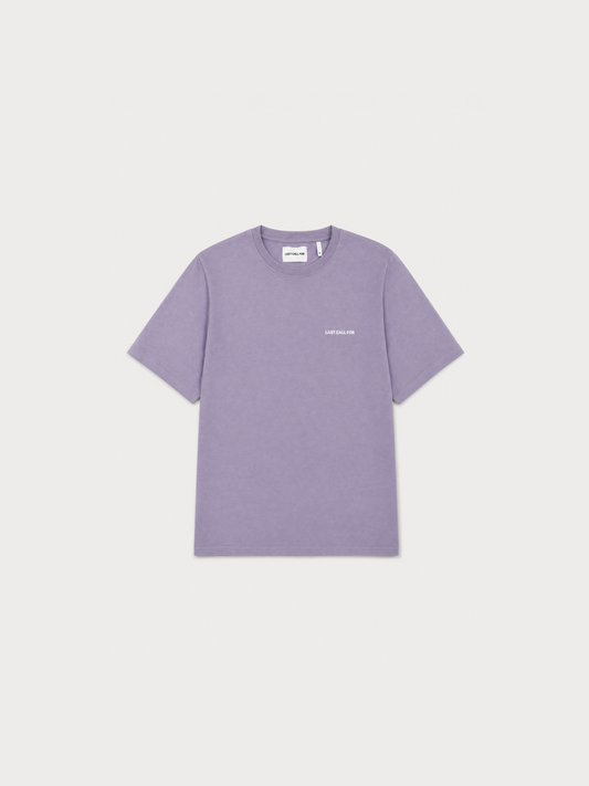 Cotton T-shirt "Last Call For" Lavender