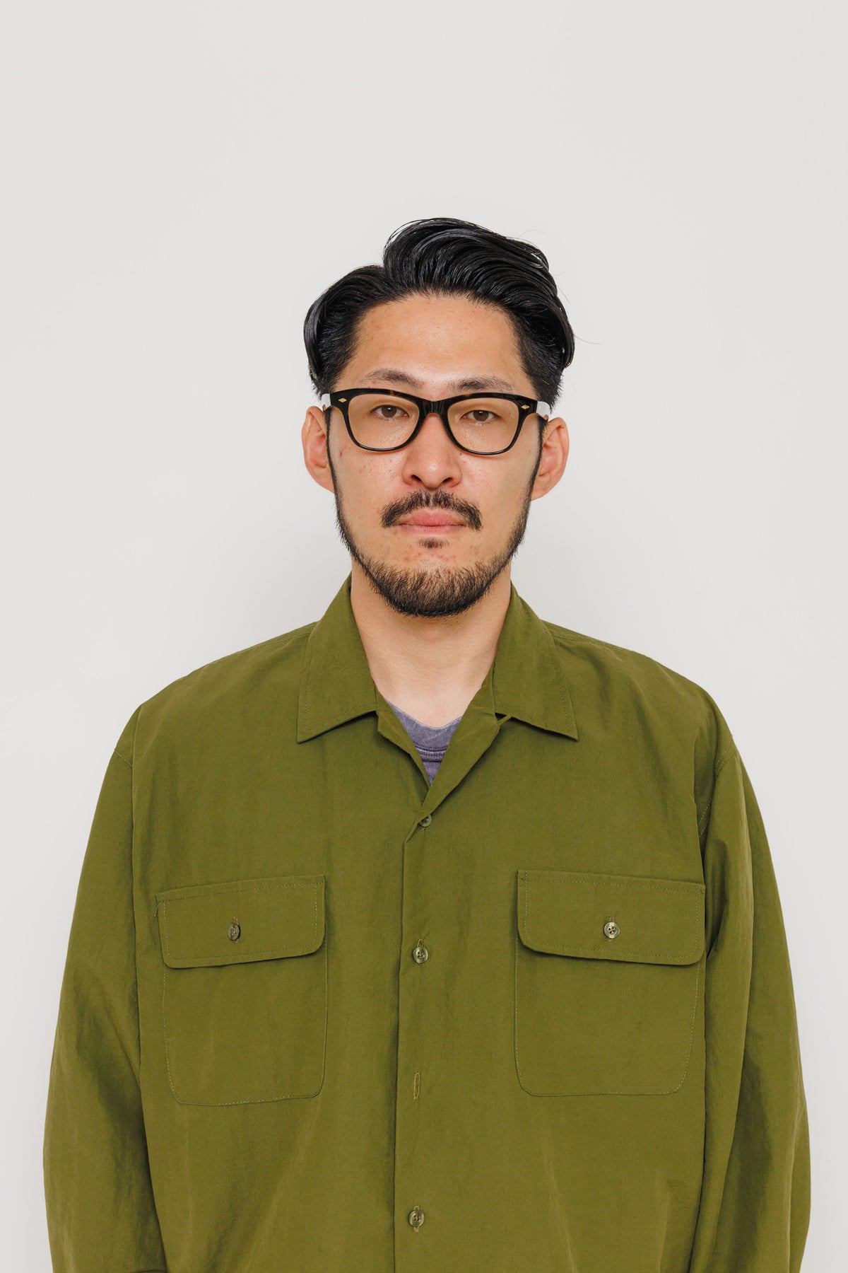 Chemise Nagano — Capulet Olive 550 par Last Call For — photo portée 05