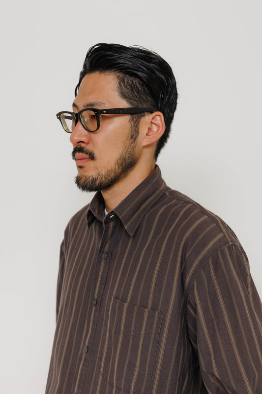 Chemise Surabaya — Black Stripe par Last Call For — photo portée 04