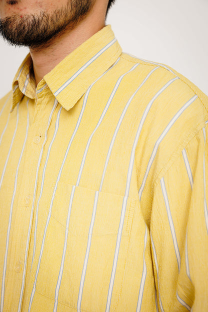 Chemise Surabaya — Yellow Stripe par Last Call For — photo portée 03