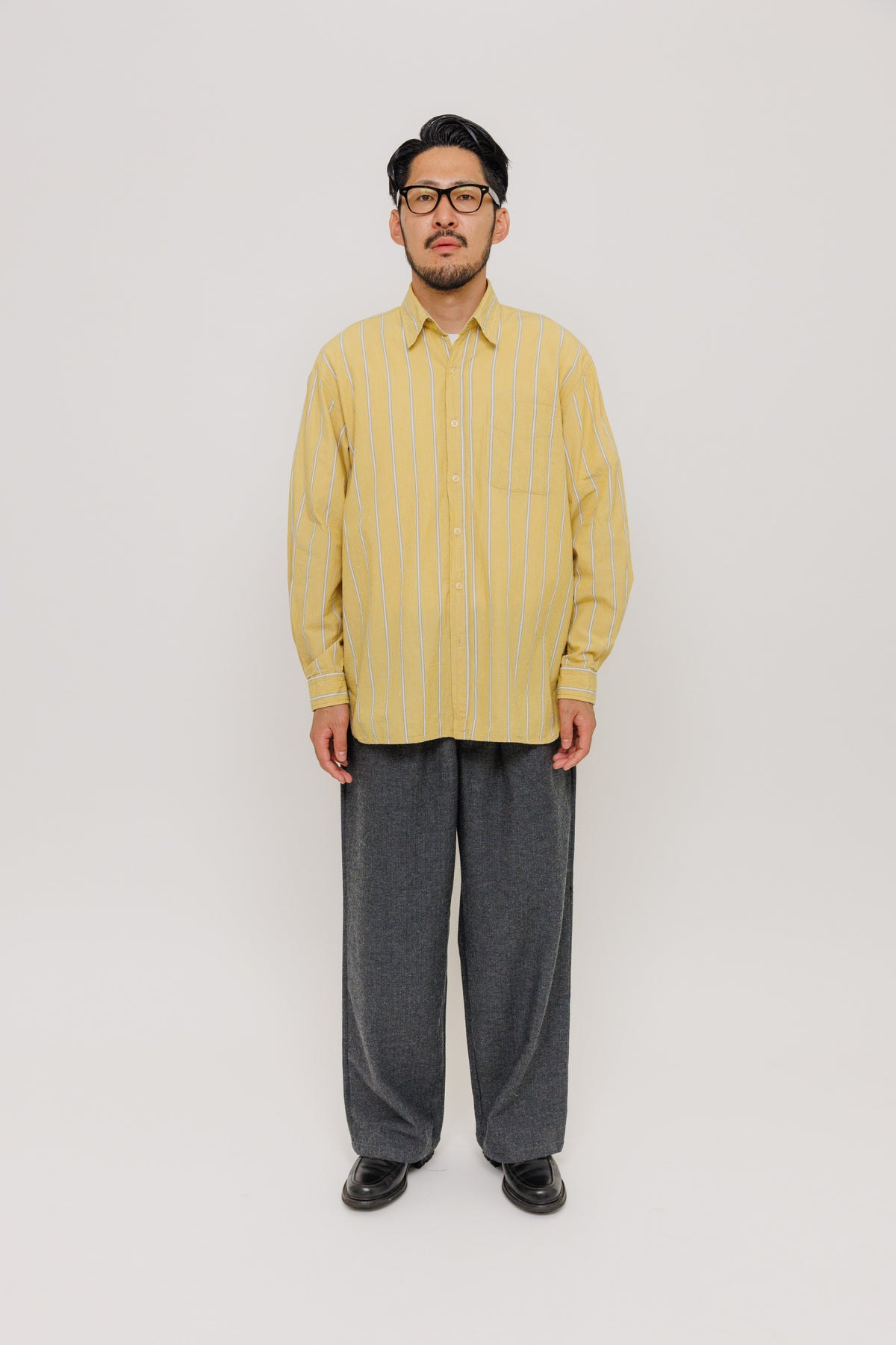 Chemise Surabaya — Yellow Stripe par Last Call For — photo portée 05