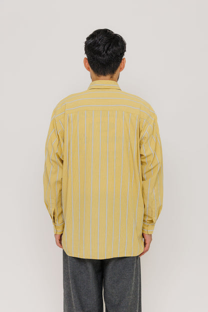 Chemise Surabaya — Yellow Stripe par Last Call For — photo portée 08