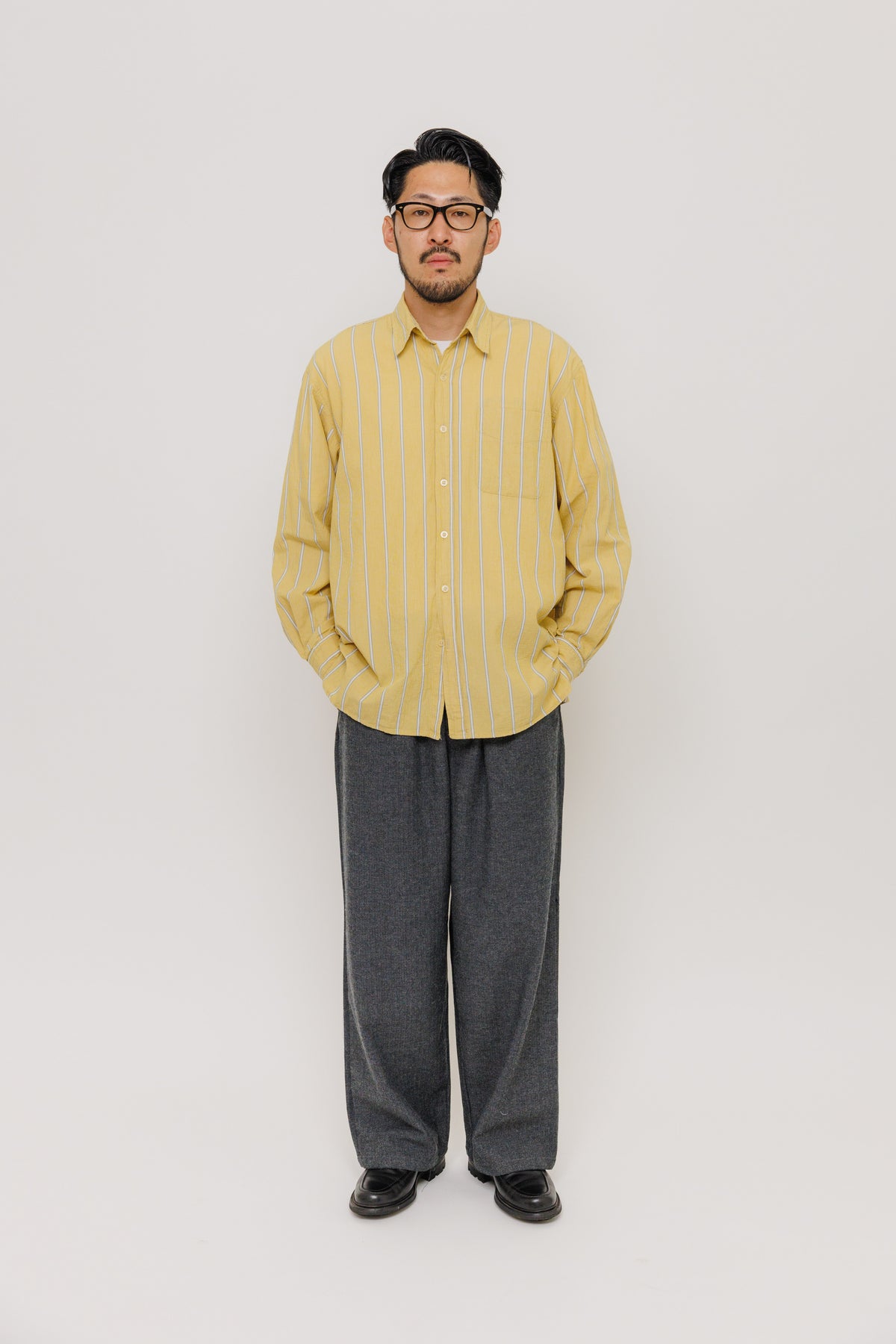 Chemise Surabaya — Yellow Stripe par Last Call For — photo portée 09