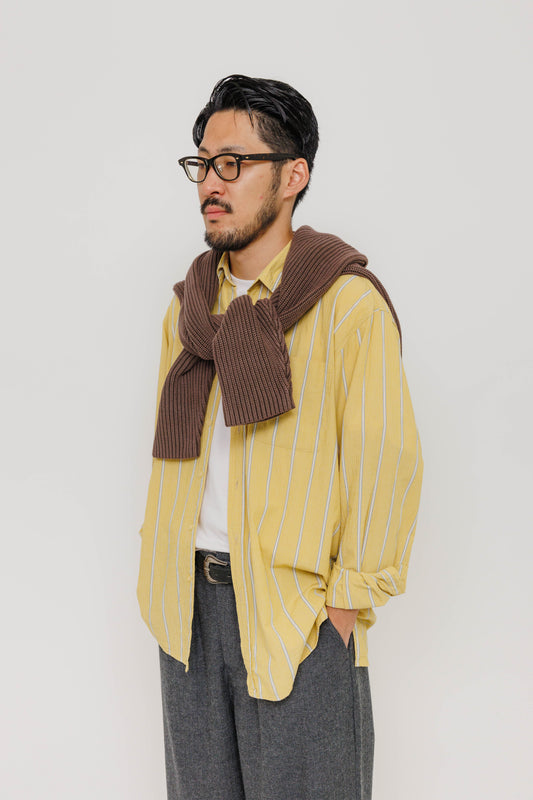 Chemise Surabaya — Yellow Stripe par Last Call For — photo portée 11