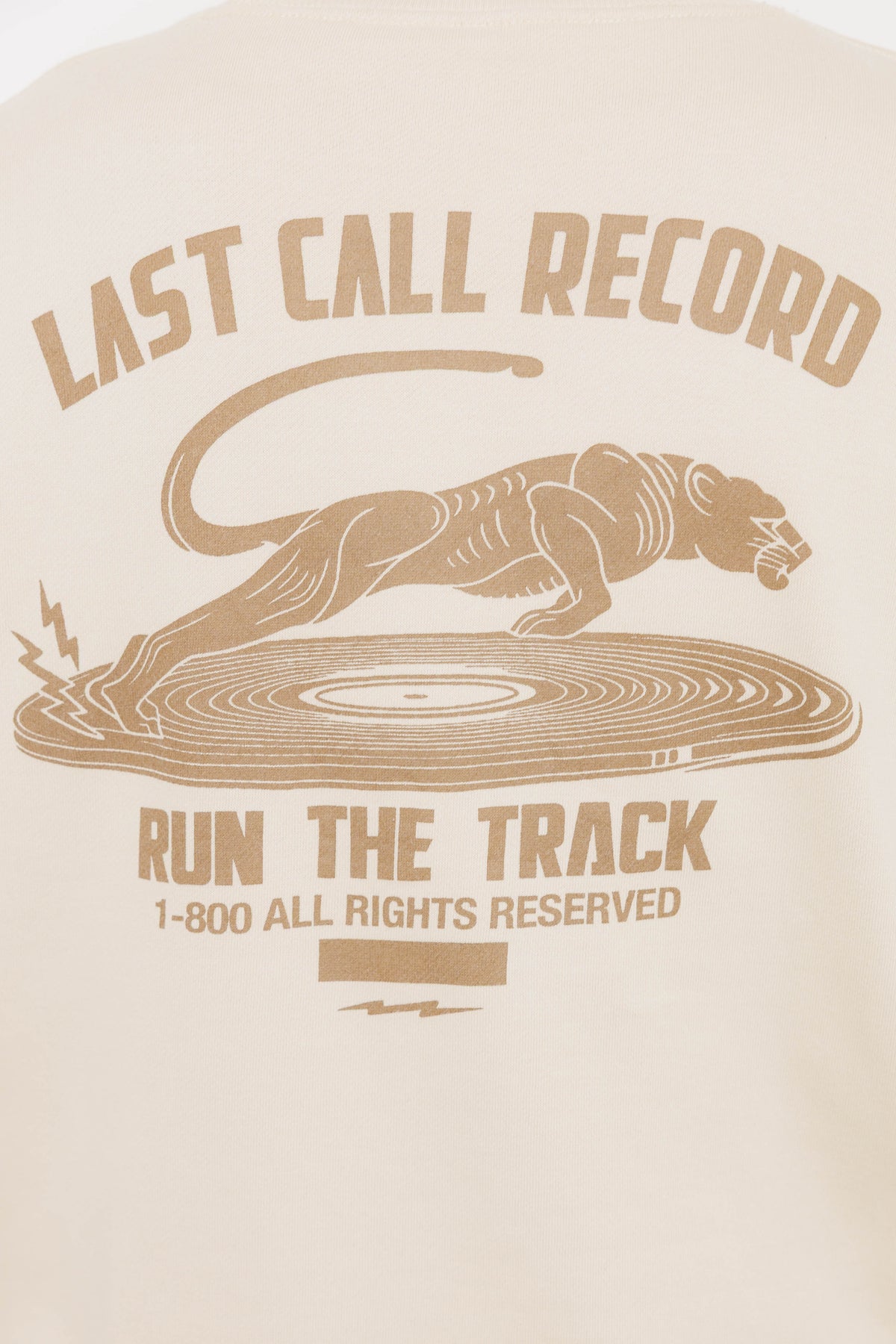Crewneck Last Call Record — Hijau Army par Last Call For — photo portée 05